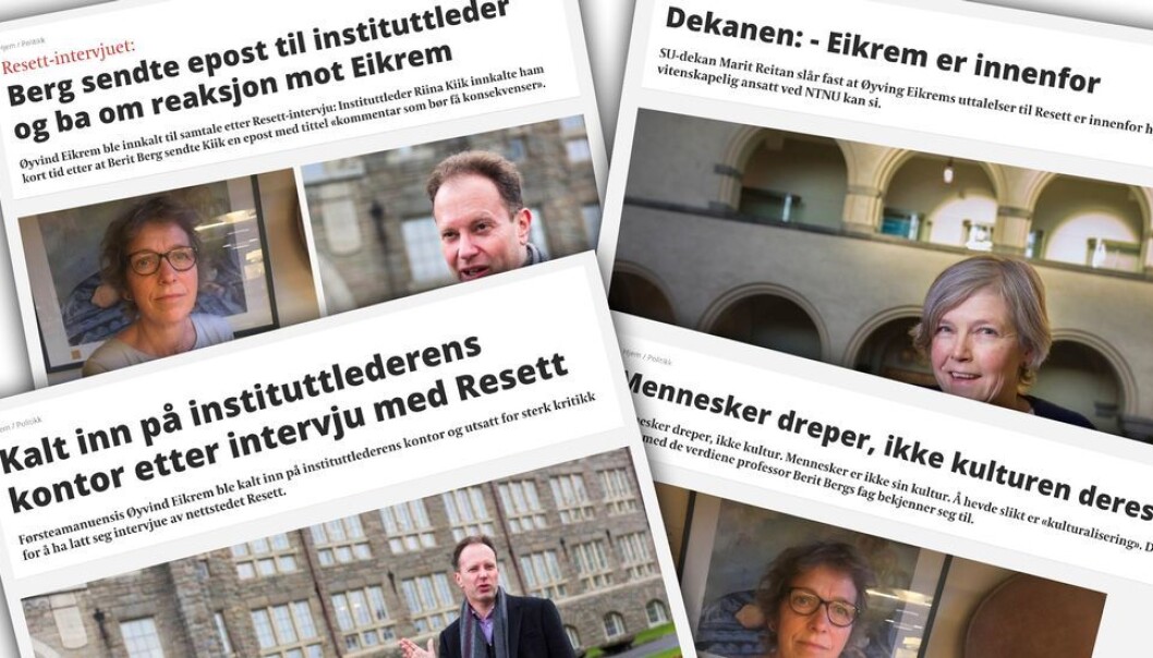 Det har vært mange oppslag etter at Øyvind Eikrem lot seg intervjue av nettstedet Resett. Det har vært mange oppslag etter at Øyvind Eikrem lot seg intervjue av nettstedet Resett.