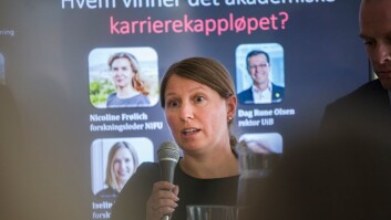 - Kommer det krav om nye kutt i dette budsjettet, vil det ramme både forskningen og undervisningen hardt. Ikke minst fordi kuttene da vil komme på toppen av inntektsbortfall og ekstrautgifter som følge av koronapandemien, sier leder Guro Elisabeth Lind i Forskerforbundet i et intervju med Klassekampen. - Kommer det krav om nye kutt i dette budsjettet, vil det ramme både forskningen og undervisningen hardt. Ikke minst fordi kuttene da vil komme på toppen av inntektsbortfall og ekstrautgifter som følge av koronapandemien, sier leder Guro Elisabeth Lind i Forskerforbundet i et intervju med Klassekampen.