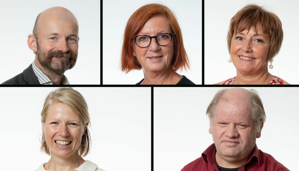 Her er ansattrepresentantene i det nåværende NTNU-styret: Aksel Tjora, Kjersti Møller, Kristin Melum Eide, Ingvill Stuvøy og Tim Torvatn.