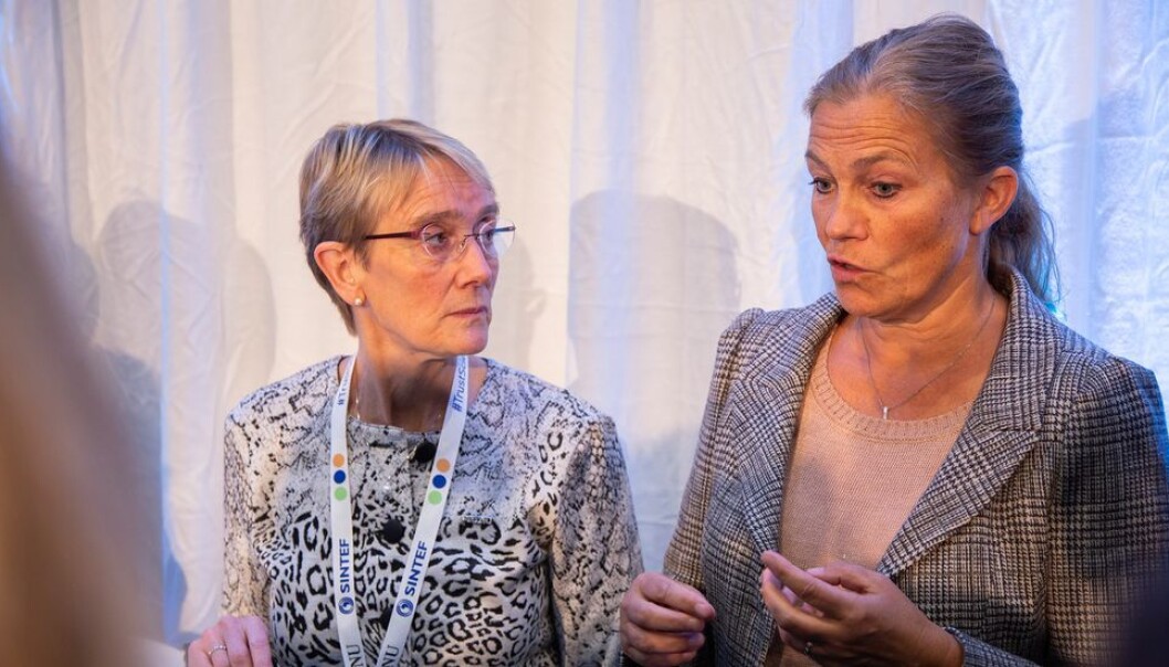 Av 22 nye SFI-er er NTNU og Sintef til sammen gitt ansvaeret for å lede ni. Det er NTNU-rektor Anne Borg og Sintefs konserndirektør Alexandra Bech Gjørv svært godt fornøyde med. Av 22 nye SFI-er er NTNU og Sintef til sammen gitt ansvaeret for å lede ni. Det er NTNU-rektor Anne Borg og Sintefs konserndirektør Alexandra Bech Gjørv svært godt fornøyde med.