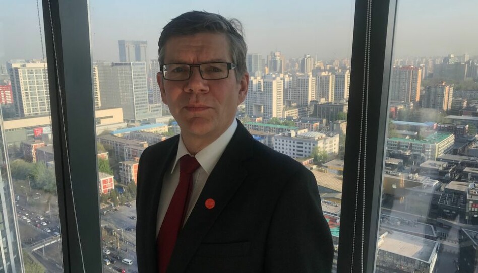 UiO-rektor Svein Stølen i Shanghai i 2018: UiO-rektoren er nøgd med samarbeidet med Fudan-senteret.