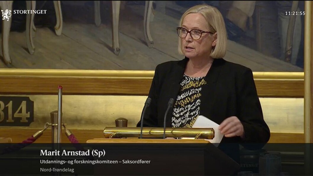 Marit Arnstad fra Senterpartiet var saksordfører da Stortinget diskuterte Nesnas framtid forut for vedtaksbehandling seinere på dagen. Marit Arnstad fra Senterpartiet var saksordfører da Stortinget diskuterte Nesnas framtid forut for vedtaksbehandling seinere på dagen.