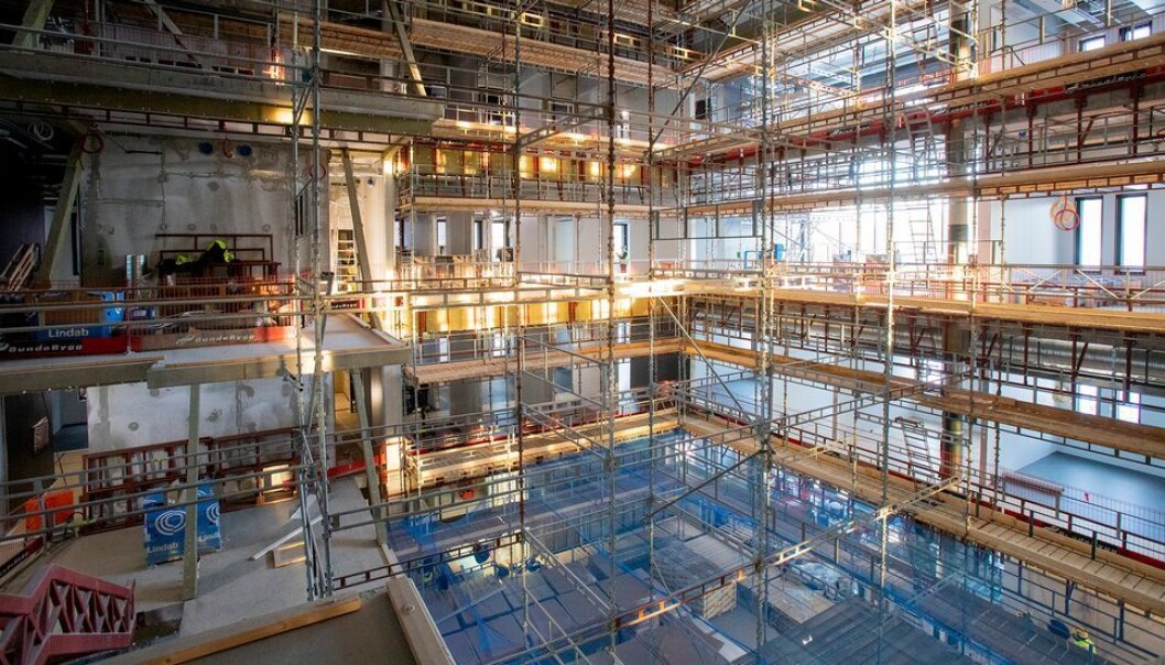 Bildet er fra byggeprosessen av veterinærbygget som åpnet i 2021. Bildet er fra byggeprosessen av veterinærbygget som åpnet i 2021.