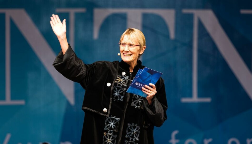 Anne Borg under en tidligere immatrikulering i Gjøvik.
