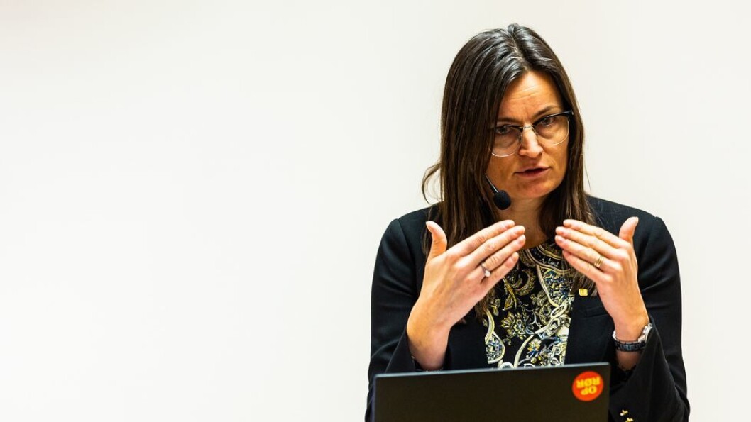Merete Kvidal, her avbildet under et frokostmøte på Dragvoll i januar, fortsetter som direktør for campusutvikling. Merete Kvidal, her avbildet under et frokostmøte på Dragvoll i januar, fortsetter som direktør for campusutvikling.