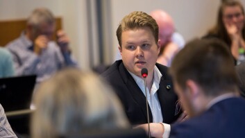 - Jeg mener at hvis vi skal gjøre noe må det være verdt det. Det må være noe mer enn en besparelse på to prosent, sa Mathias Lauritzen under styremøtet. - Jeg mener at hvis vi skal gjøre noe må det være verdt det. Det må være noe mer enn en besparelse på to prosent, sa Mathias Lauritzen under styremøtet.