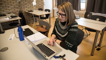 I dyp konsentrasjon: Universiteteslektor Alissa Vik deltar på Skrivepress for å få fart på skrivinga, men også for å bli kjent med andre forskere. I dyp konsentrasjon: Universiteteslektor Alissa Vik deltar på Skrivepress for å få fart på skrivinga, men også for å bli kjent med andre forskere.