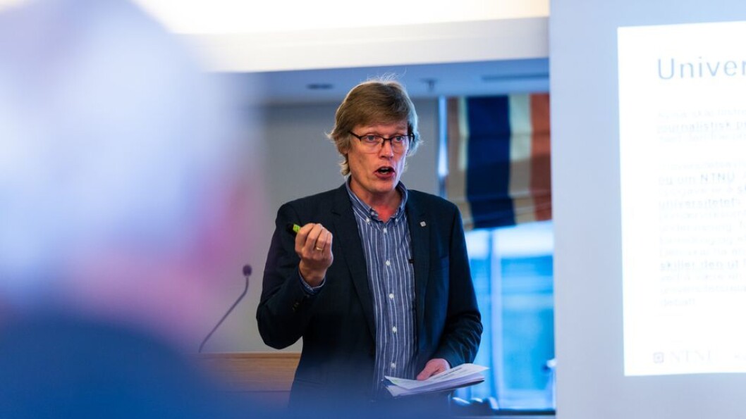 Jens Barland, her under NTNUs styremøte i oktober, forlater statlig sektor til fordel for privat. Jens Barland, her under NTNUs styremøte i oktober, forlater statlig sektor til fordel for privat.