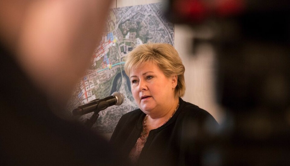 Statsminister Erna Solberg presenterte nyheten om at regjeringen går for campussamling.