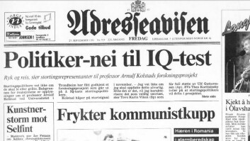 Adresseavisen dagen etter oppslaget i Universitetsavisa. Adresseavisen dagen etter oppslaget i Universitetsavisa.