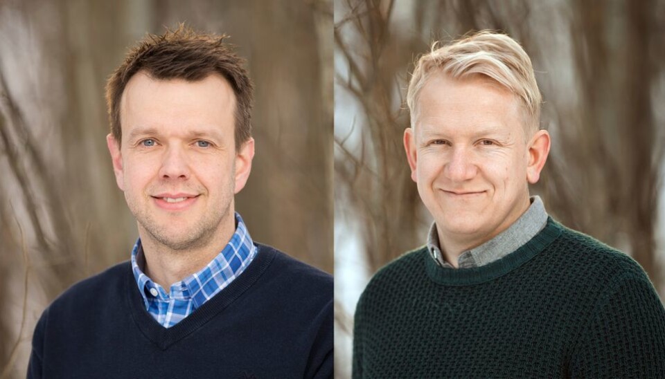 Kristian Wendelborg (t.v.) og Joakim Caspersen ved NTNU Samfunnsforskning står bak en undersøkelse som slår fast at de høyest presterende elevene er en sårbar gruppe i norsk skole.