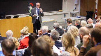 I overkant av 150 personer fra de respektive høgskolene, samt NTNU var til stede i auditorium H3. I overkant av 150 personer fra de respektive høgskolene, samt NTNU var til stede i auditorium H3.
