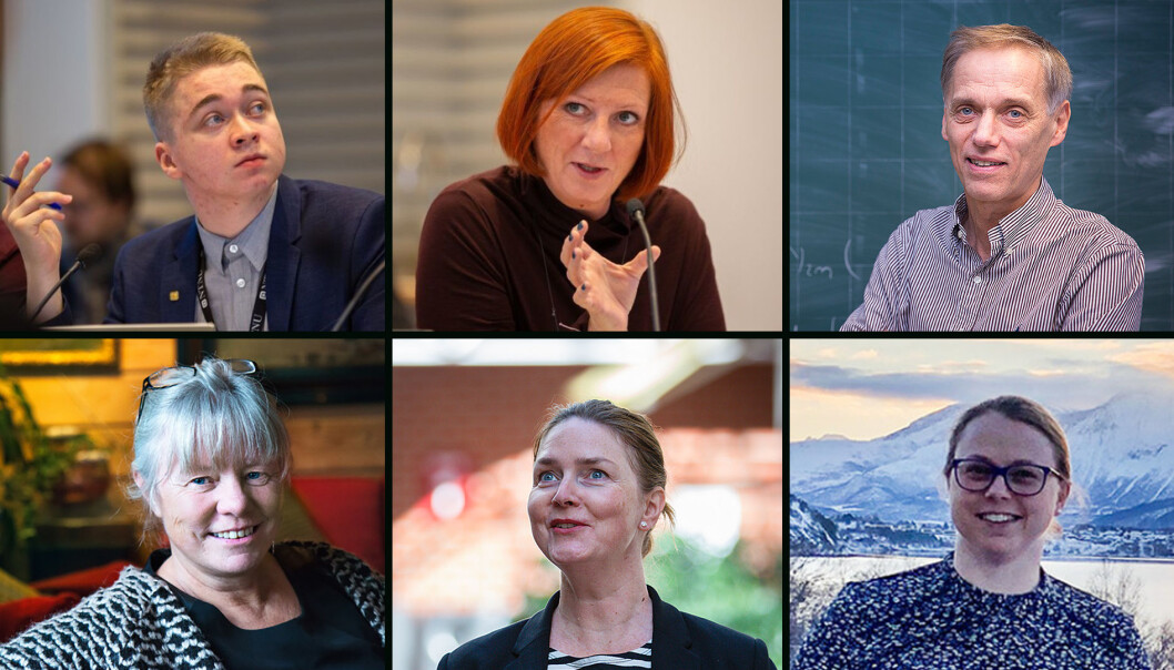 Fra venstre øverst: Adrian Heyerdahl, Kjersti Møller og Helge Holden. Fra venstre nederst: Astrid Rønsen, Nora Bilalovic Kulset og Ann-Kristin Tveten. Fra venstre øverst: Adrian Heyerdahl, Kjersti Møller og Helge Holden. Fra venstre nederst: Astrid Rønsen, Nora Bilalovic Kulset og Ann-Kristin Tveten.