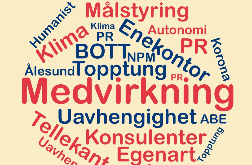 Medvirkning og topptung er ord som går igjen i kandidatenes presentasjoner. Medvirkning og topptung er ord som går igjen i kandidatenes presentasjoner.
