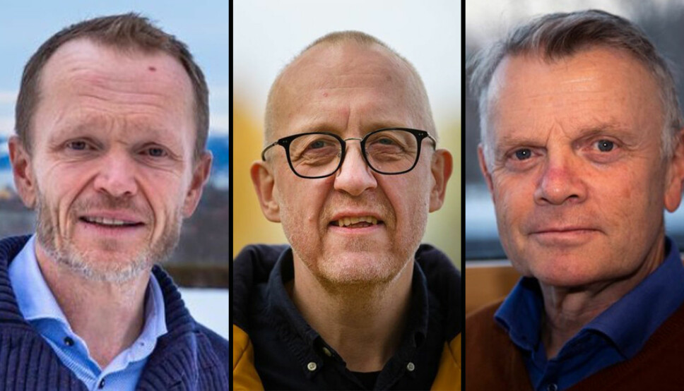 Historieprofessorene Kristian Steinnes, Øyvind Thomassen og Hans Otto Frøland har ikke mye godt å ai om faktagransking som metode. - Må aldri mer bli tatt i bruk.