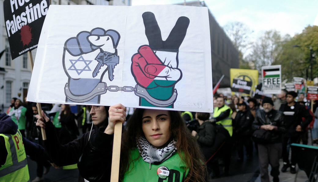 Illustrasjonsfoto fra en demonstrasjon i støtte av Palestina. Illustrasjonsfoto fra en demonstrasjon i støtte av Palestina.