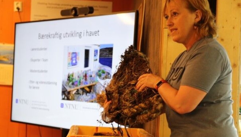 Hilde Ervik fortalte om hvordan studentene ved NTNU får jobbe med temaet Bærekraftig utvikling i havet.