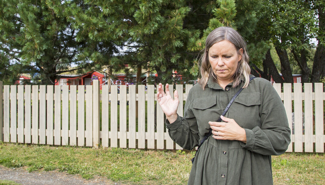 Siri Brunvoll er skuffet over NTNU og hvordan de har håndtert naboenes protester. Her står hun foran Tyholttårnet barnehage, som naboene mener vil havne fire måneder i skygge når kontorbygget blir oppført på høyden der hun står. Siri Brunvoll er skuffet over NTNU og hvordan de har håndtert naboenes protester. Her står hun foran Tyholttårnet barnehage, som naboene mener vil havne fire måneder i skygge når kontorbygget blir oppført på høyden der hun står.