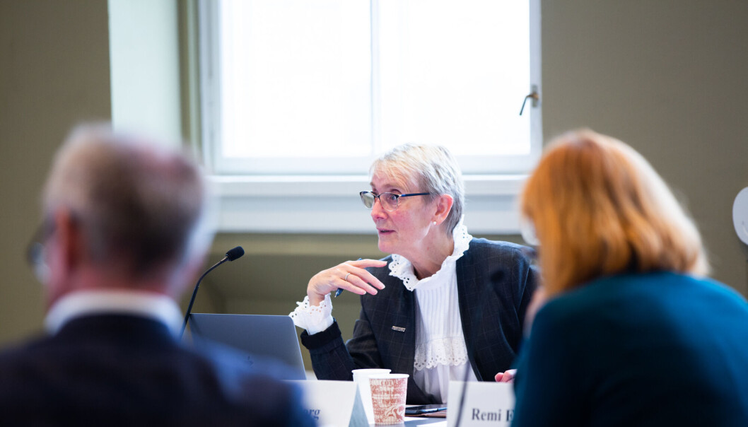 Rektor Anne Borg, her fra et styremøte 2021. Rektoren har i år gått opp nesten 50.000 i lønn siden fjoråret. Rektor Anne Borg, her fra et styremøte 2021. Rektoren har i år gått opp nesten 50.000 i lønn siden fjoråret.