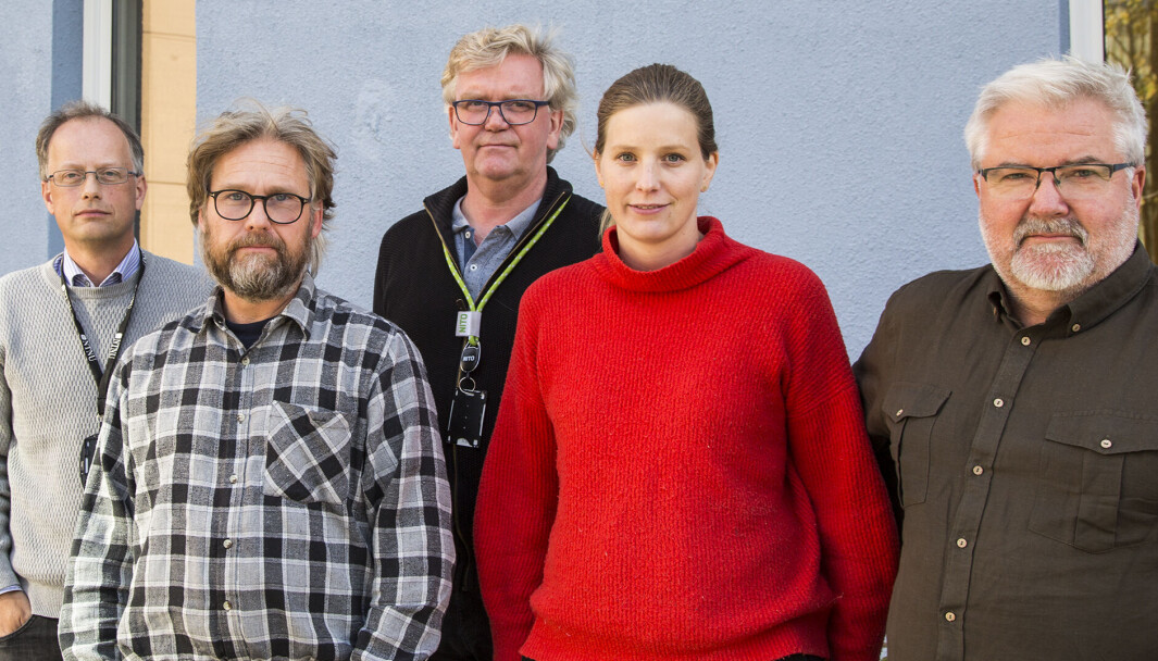 Ønsker kursendring. Fra venstre: Øystein Moen i Tekna, Morten Mørch i Parat, Morten Kvamme, NITO, Marte Villmo i Forskerforbundet og Sturla Søpstad i NTL. Ønsker kursendring. Fra venstre: Øystein Moen i Tekna, Morten Mørch i Parat, Morten Kvamme, NITO, Marte Villmo i Forskerforbundet og Sturla Søpstad i NTL.