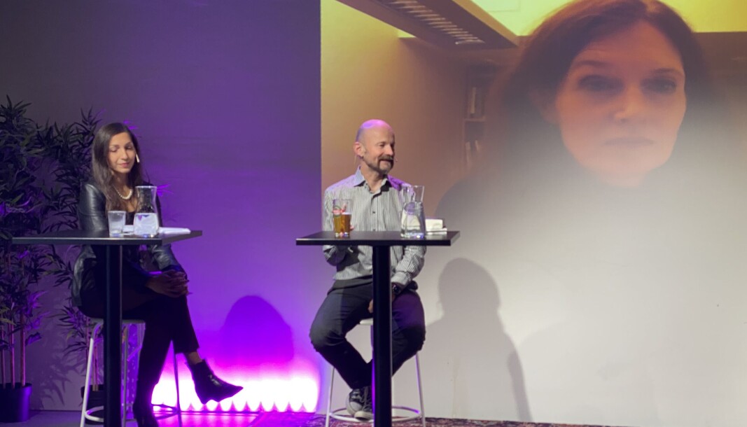 Thorbjørnsrud måtte delta på link under torsdagens møte, i panel sammen med Saira Basit og Aksel Tjora. Debatten ble ledet av Morgenbladets Thea Storøy Elnan. Thorbjørnsrud måtte delta på link under torsdagens møte, i panel sammen med Saira Basit og Aksel Tjora. Debatten ble ledet av Morgenbladets Thea Storøy Elnan.