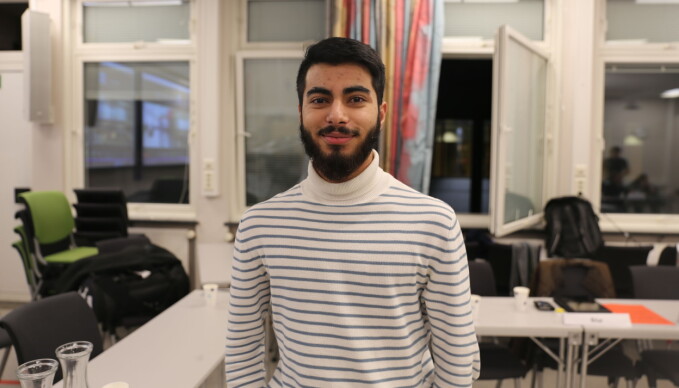 Bilal Sheikh var ivrig til å snakke fram NTNU som et internasjonalt universitet. Bilal Sheikh var ivrig til å snakke fram NTNU som et internasjonalt universitet.