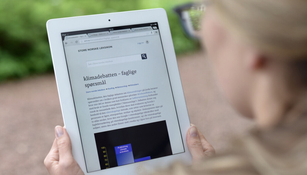 Store norske leksikon i dagens digitale format. Click to add image caption Store norske leksikon i dagens digitale format. Click to add image caption