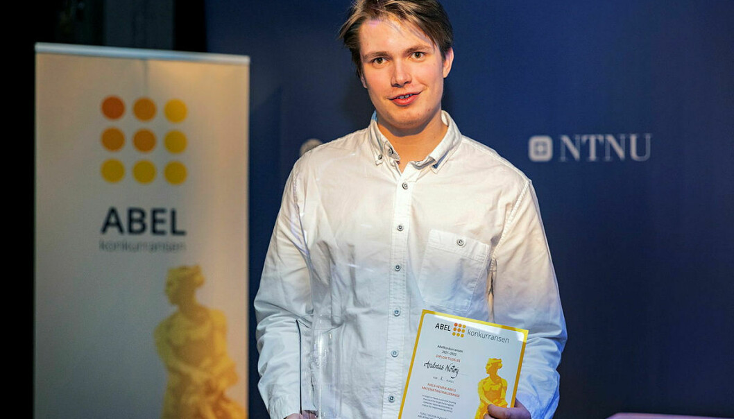 I fjor kom han på andreplass, i år klaffet det som bare det: Andreas Notøy vant Abelkonkurransen.