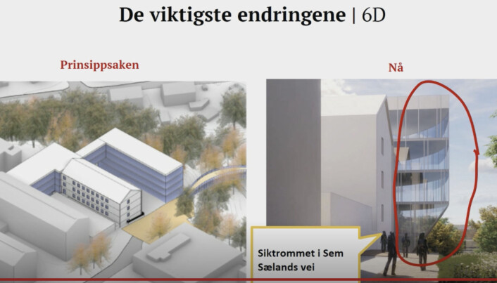 Det er et ønske om friere sikt mot Høgskoleparken enn hva som i dag er planlagt. Det er et ønske om friere sikt mot Høgskoleparken enn hva som i dag er planlagt.