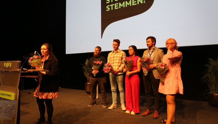 Dette blir Valseths kollegaer i NSOs arbeidsutvalg: Fremst i bildet: Maika Marie Godal Dam, leder. Bak fra venstre: Nestleder: Simen Oftedahl, fag- og læringsmiljøpolitisk ansvarlig: Jørgen Valseth, fag- og forskningspolitisk ansvarlig: Ina Marie Finnerud, internasjonalt ansvarlig: Bjørn Olav Østeby og velferds- og likestillingspolitisk ansvarlig: Maya-Katrin Skjeldal. Dette blir Valseths kollegaer i NSOs arbeidsutvalg: Fremst i bildet: Maika Marie Godal Dam, leder. Bak fra venstre: Nestleder: Simen Oftedahl, fag- og læringsmiljøpolitisk ansvarlig: Jørgen Valseth, fag- og forskningspolitisk ansvarlig: Ina Marie Finnerud, internasjonalt ansvarlig: Bjørn Olav Østeby og velferds- og likestillingspolitisk ansvarlig: Maya-Katrin Skjeldal.