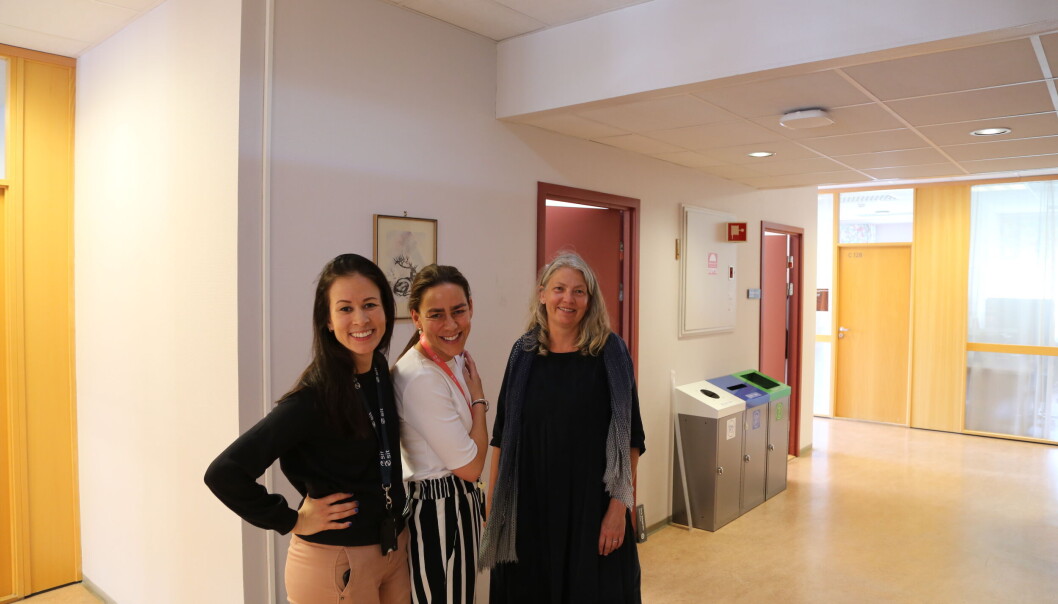 Idrettskonsulent Lisa Svisdal, Rådgiver Inger Festad og studentprest Anne Anker Bolstad skal få nye kontorer i H-bygget ved NTNU campus Gjøvik. Idrettskonsulent Lisa Svisdal, Rådgiver Inger Festad og studentprest Anne Anker Bolstad skal få nye kontorer i H-bygget ved NTNU campus Gjøvik.