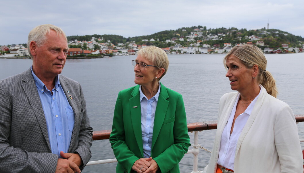 Morten Wolden, Anne Borg og Audhild Kvam er enige om at Trondheim er nordens beste studieby og skal fortsette å være det. Her samlet i en helt annen by: Arendal.