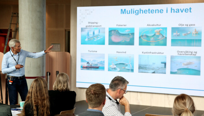 Olav Bolland innledet om maritimt forskningspotensiale i Ålesund. Olav Bolland innledet om maritimt forskningspotensiale i Ålesund.
