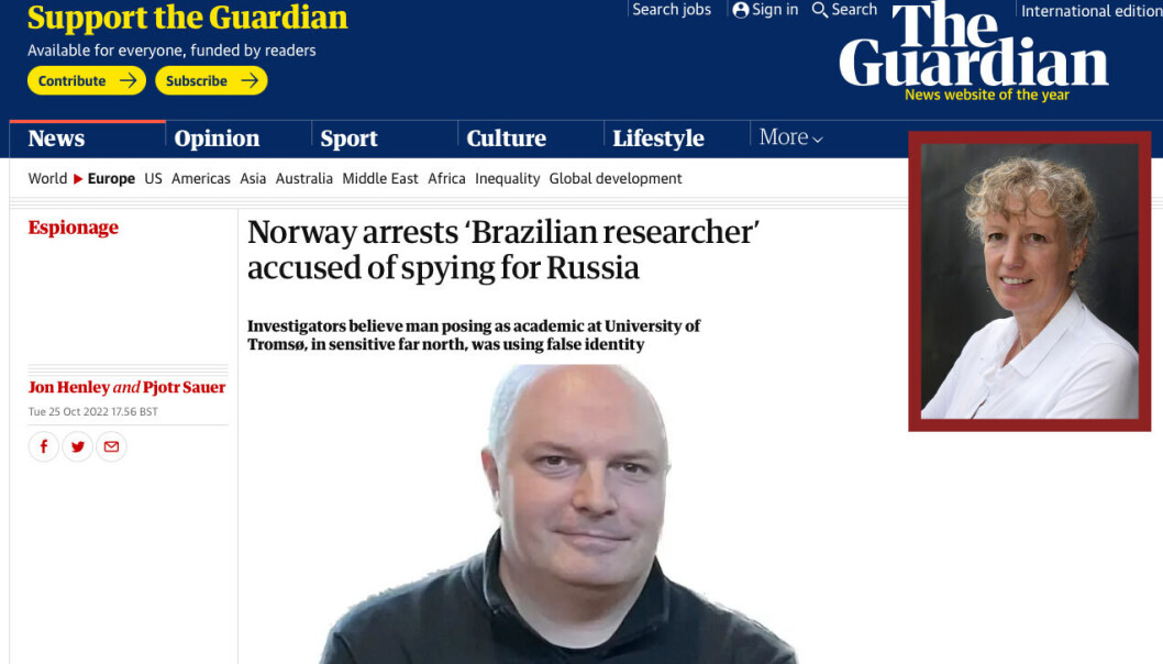 Nyheten om brasilianeren som PST mener er russisk spion, har gått verden rundt. UiT-forskeren (øverst til høyre) opplevde å bli del av eget forskningsmateriale. Nyheten om brasilianeren som PST mener er russisk spion, har gått verden rundt. UiT-forskeren (øverst til høyre) opplevde å bli del av eget forskningsmateriale.