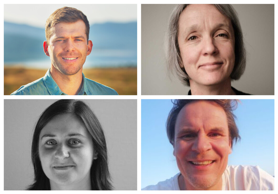 Frå øvst til venstre: Marius Korsnes, Ruth Woods, Sara Heidenreich og Robert NæssClick to add image caption Frå øvst til venstre: Marius Korsnes, Ruth Woods, Sara Heidenreich og Robert NæssClick to add image caption