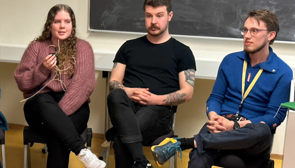 -39% of the staff at NTNU are from other countries, and there are reasons to believe that the percentage of temporary staff is way higher.,Jakob Bonnevie Cyvin (right) reminds.