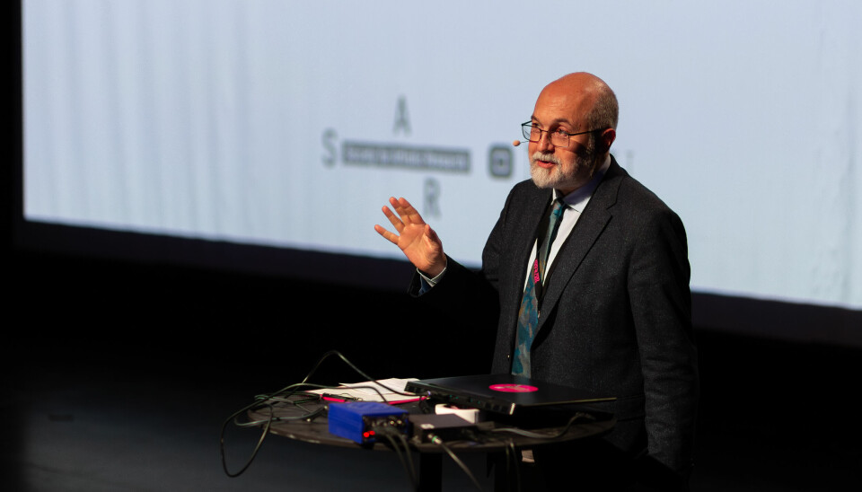 Pier Luigi Sacco, professor i økonomisk politikk ved D'Annunzio University of Chieti–Pescara i Italia holdt presentasjon under konferansen