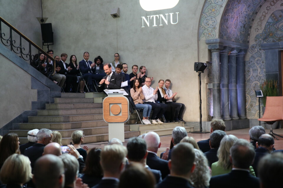 Kronprins Håkon skrøt av viktigheten ved NTNU for norsk kunnskapsproduksjon.