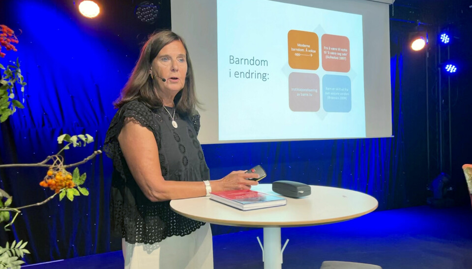 NTNU-professor Anne Trine Kjørholt sammenlignet dagens barndom med barndommen slik den var på Castbergs tid, da barna fikk ta mer del i arbeidslivet.