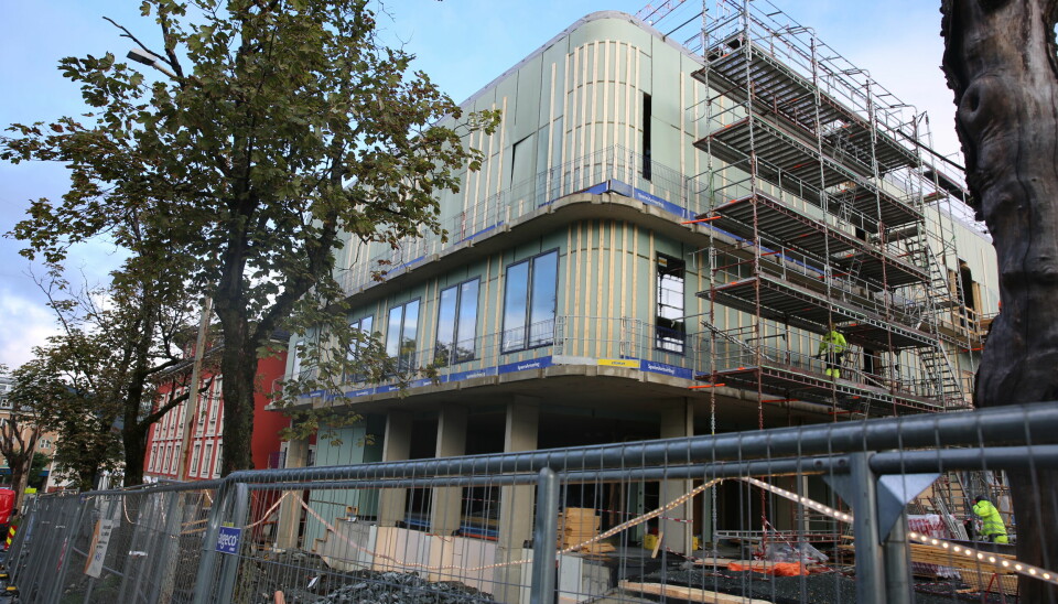 Nybygget på Studentersamfundet er under konstruksjon.