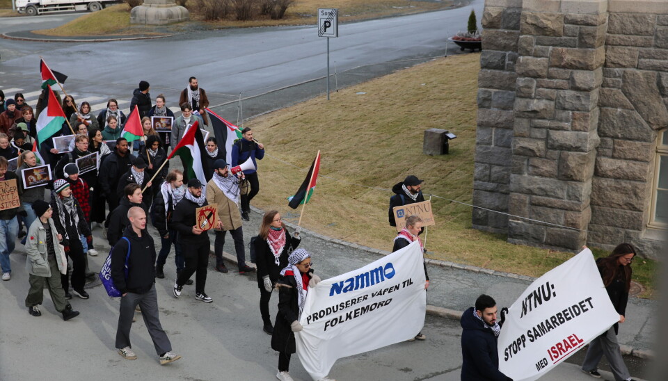 Studenter for Palestina demonstrerer for at NTNU går akademisk boikott av Israel. - Det er en det en akademisk skam å ikke dra nytte av samarbeidet med israelske universiteter for å fremme kunnskap, som er vitenskapens endelige mål, skriver professor Alex Krumer.