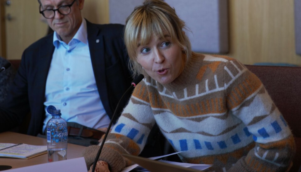 Eline Drury Løvlien, her i debatt med andre styrekandidater.