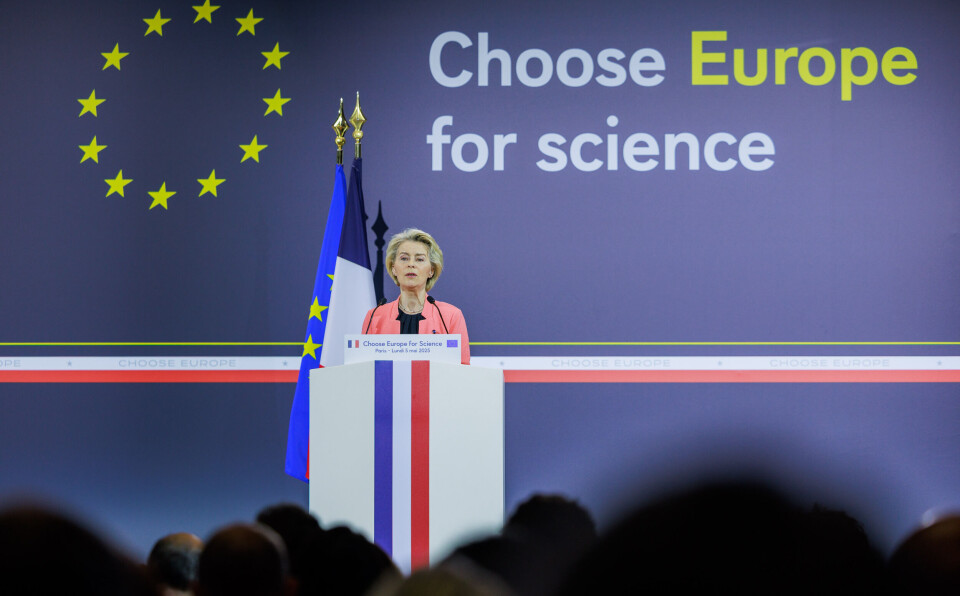 President i EU-kommisjonen Ursula von der Leyen talte på Sorbonne-universitetet i Paris.