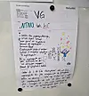 En av gruppene fra et avslutningsseminar for utdanningen laget denne avisforsiden om framtidas ergoterapi. De ansatte mener samfunnet taper mer enn NTNU sparer når utdanningen forsvinner fra Innlandet.